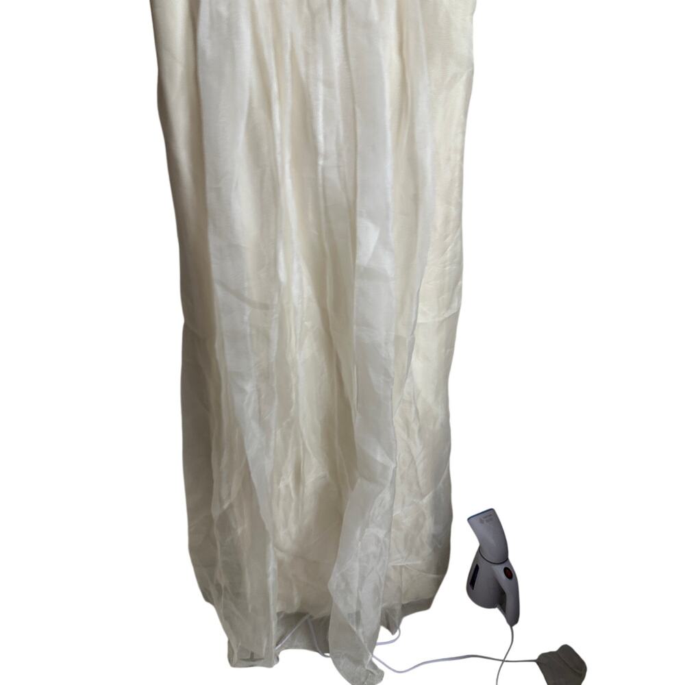 Saja Whimsical Wedding Dress 100% Silk Lace Womans 8 - Picture 6 of 15